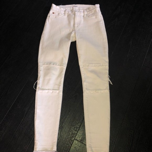 Hudson Suzzi Mid‎ Rise Ankle Skinny Jeans White Size 26